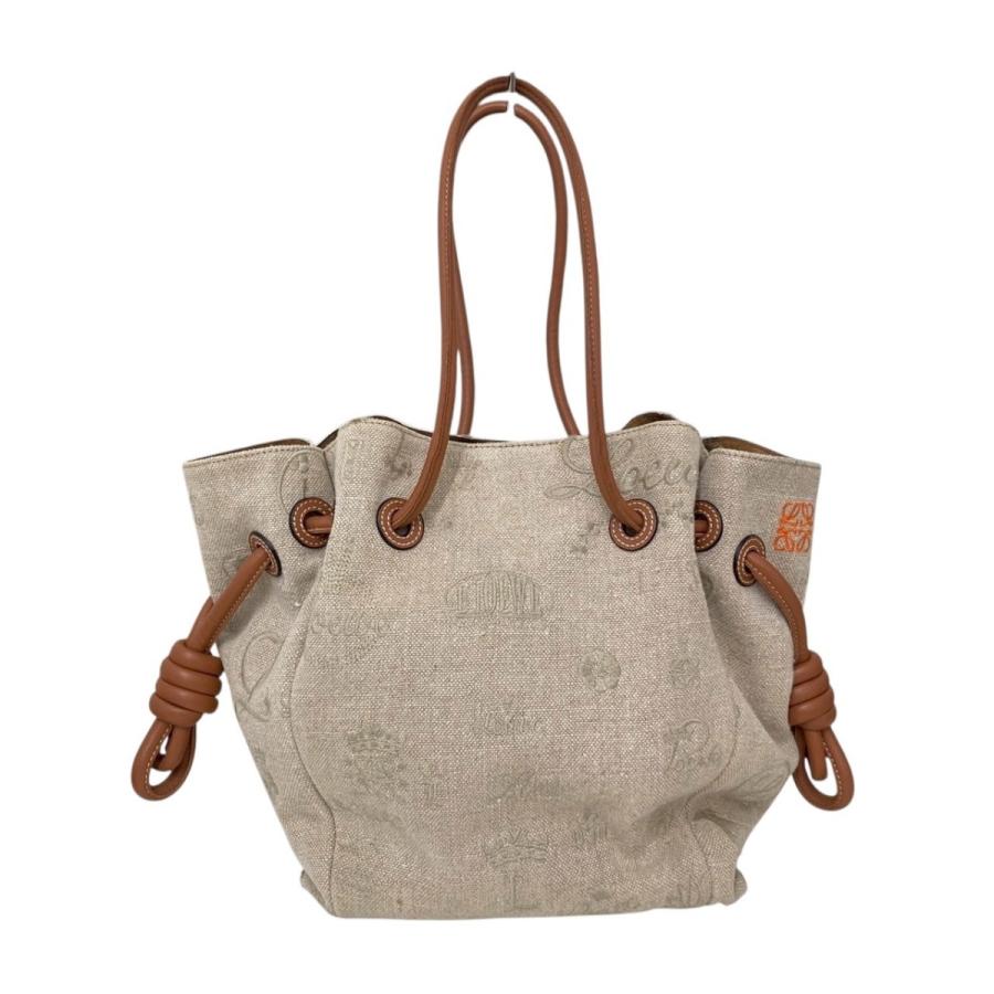 LOEWE ロエベ フラメンコ ノット トートバッグ　キャンバスベージュ LOEWE（ロエベ） フラメンコ ノット スモール トートバッグ ベージュ