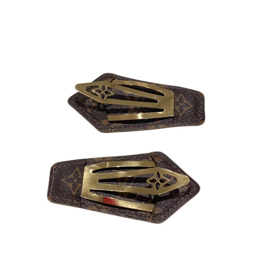 【美品】ルイ・ヴィトン バレッタ ブラウン LOUIS VUITTON（ルイ・ヴィトン） バレッタセット クリップ ブラウン