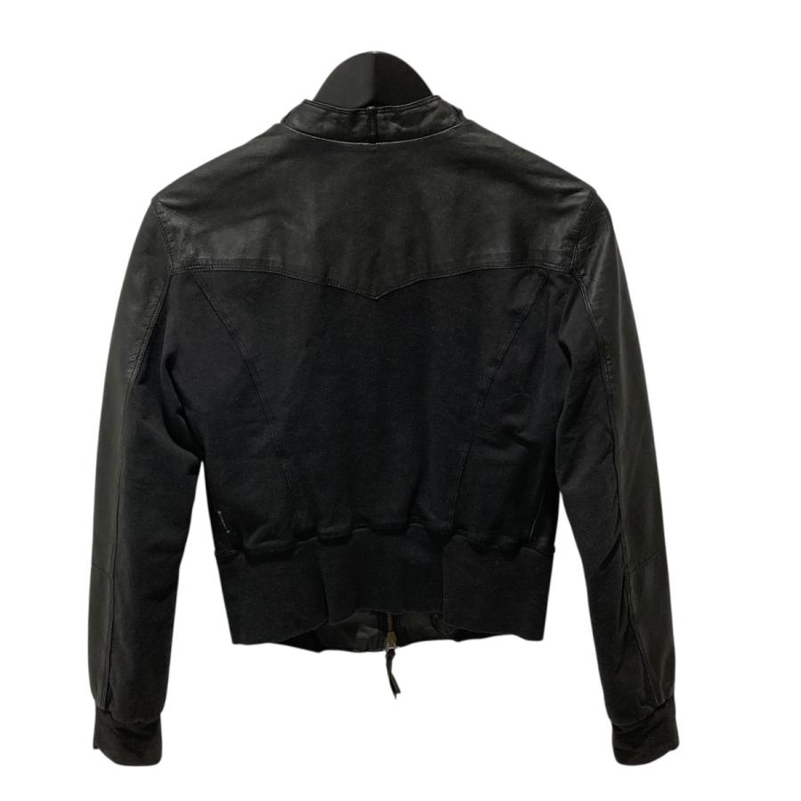 アルマーニ　ジーンズ 黒 レザージャケット Ｌサイズ ARMANI JEANS アルマーニジーンズ レザージャケット b20eq ブラック