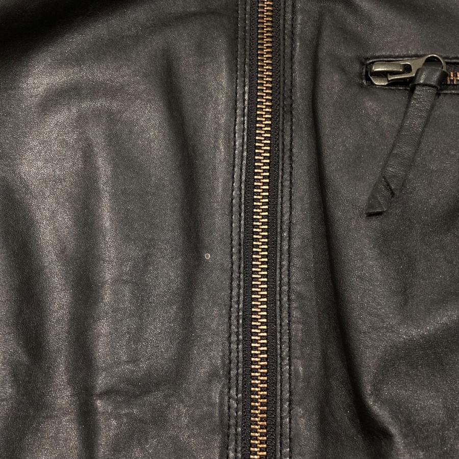 ARMANI JEANS アルマーニジーンズ レザージャケット b20eq ブラック