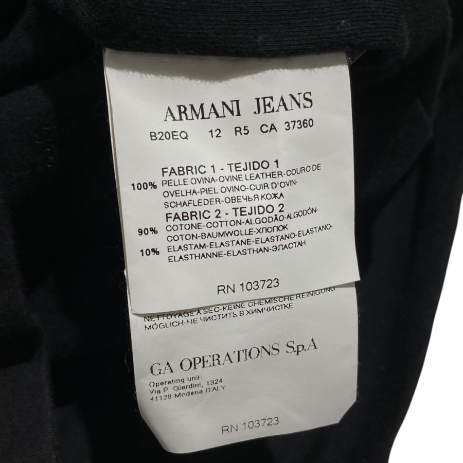 ARMANI JEANS アルマーニジーンズ レザージャケット b20eq ブラック
