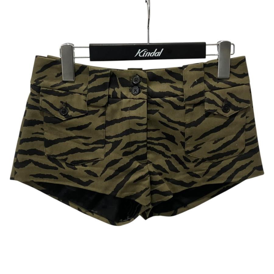 サンローランパリ Saint Laurent Paris ゼブラ柄ミニショーツ ショート 