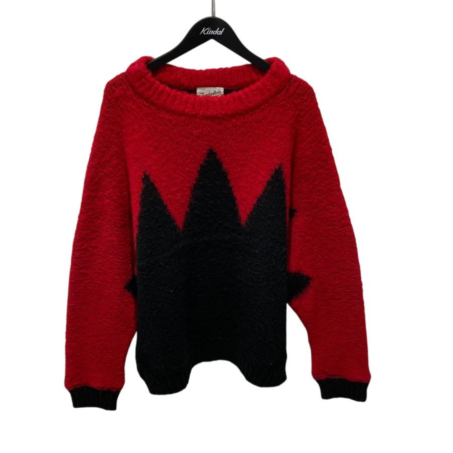 TENDERLOIN（テンダーロイン） プルオーバーニット レッド×ブラック