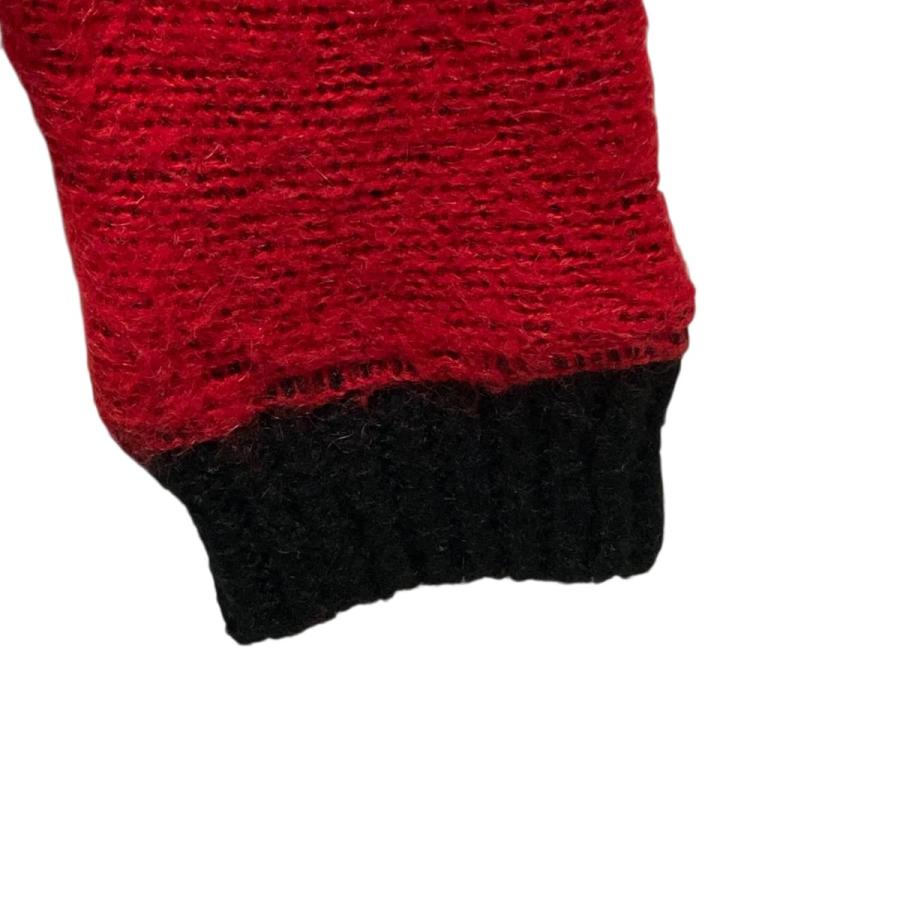 TENDERLOIN（テンダーロイン） プルオーバーニット レッド×ブラック