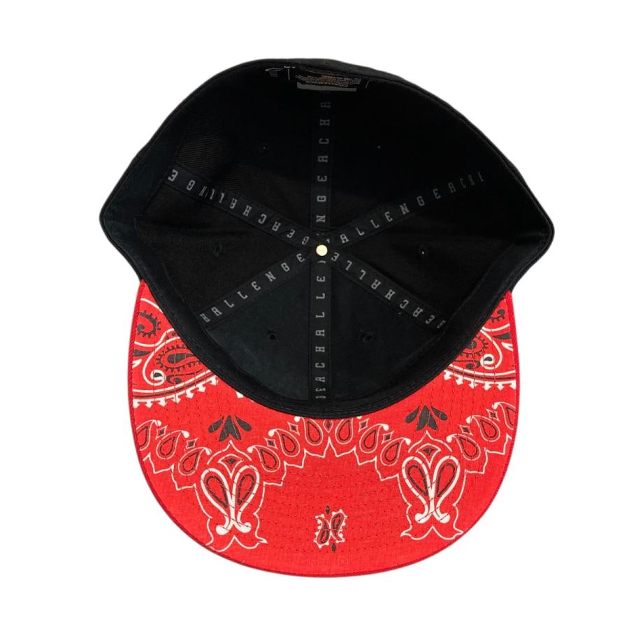 チャレンジャーバンダナ柄フライトキャップ CHALLENGER（チャレンジャー） バンダナ柄 キャップ レッド×ブラック