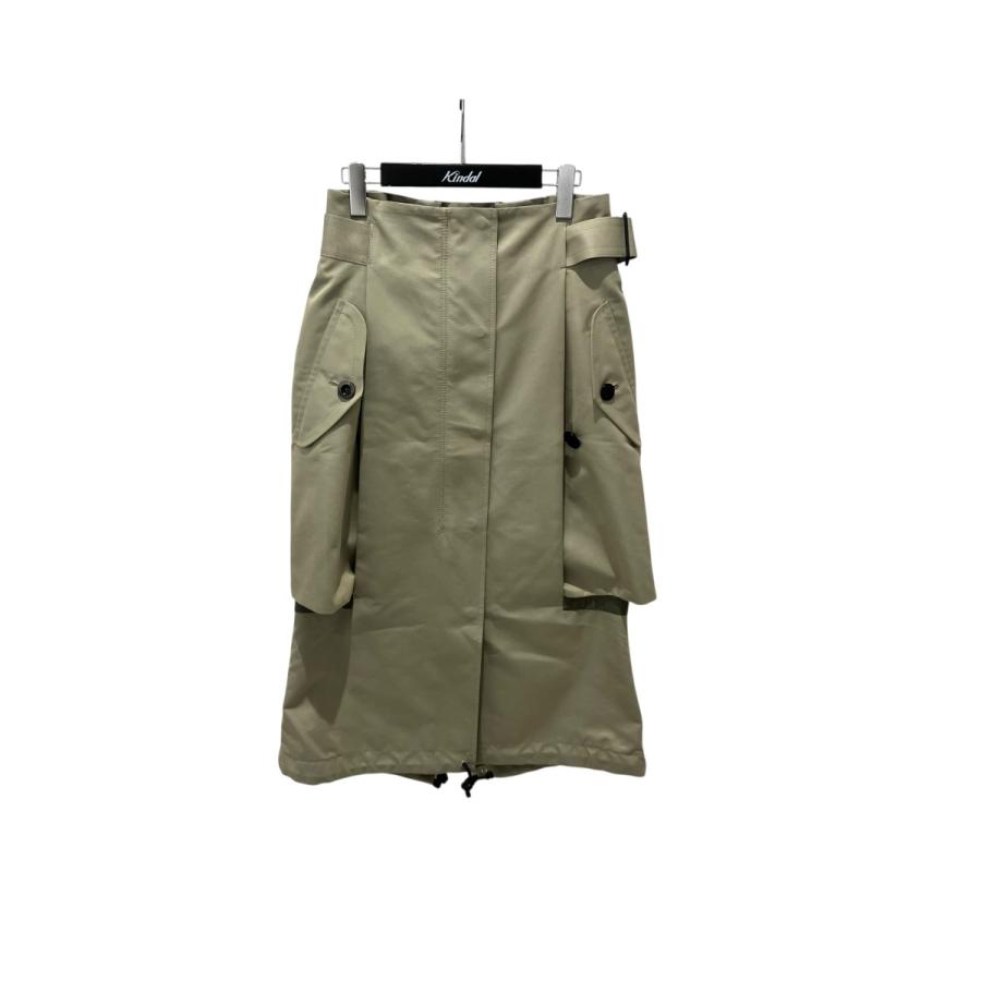 sacai(サカイ) コットンギャバン　ミックススカート 本物美品sacai 22AWCotton 0-Sacai，スカート22 Skirt Mix Gabardine スカート