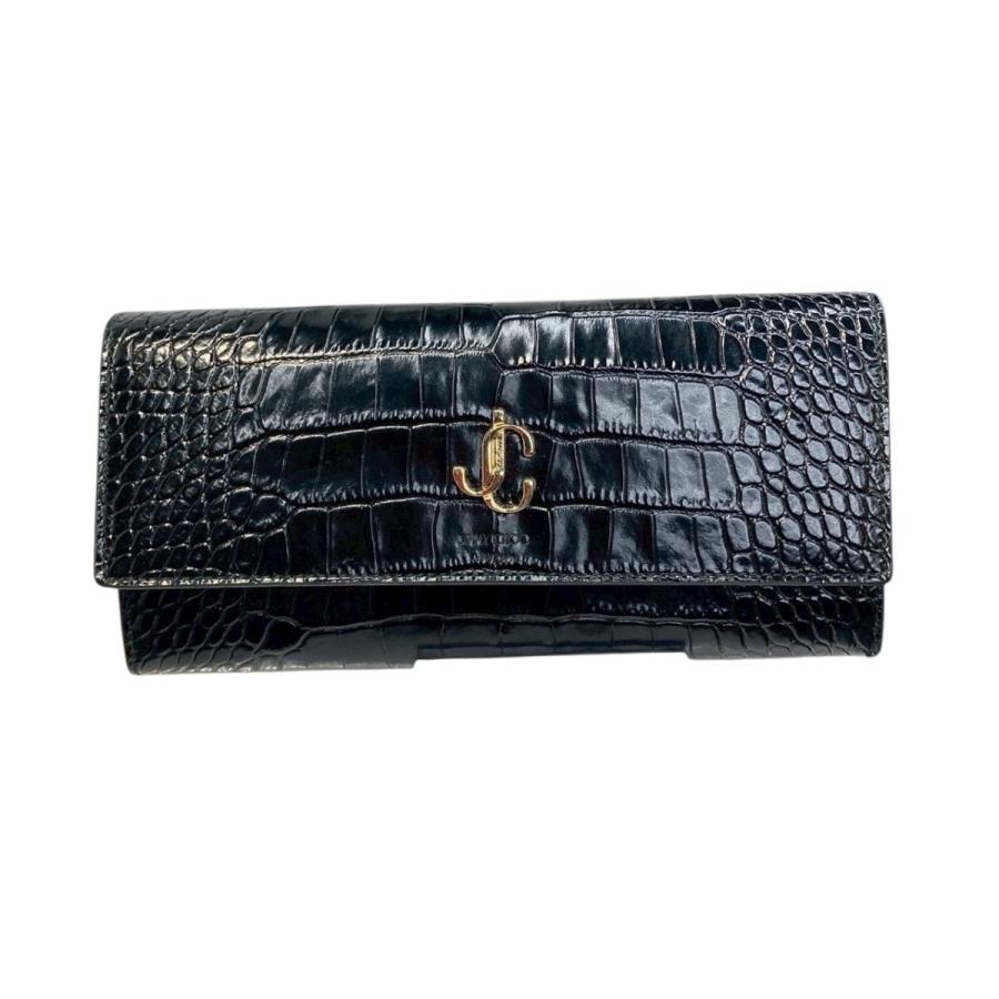 値下げしました！本物！Jimmy Choo！長財布 JIMMY CHOO（ジミーチュウ） 財布 長財布 ラウンドファスナー ブラック