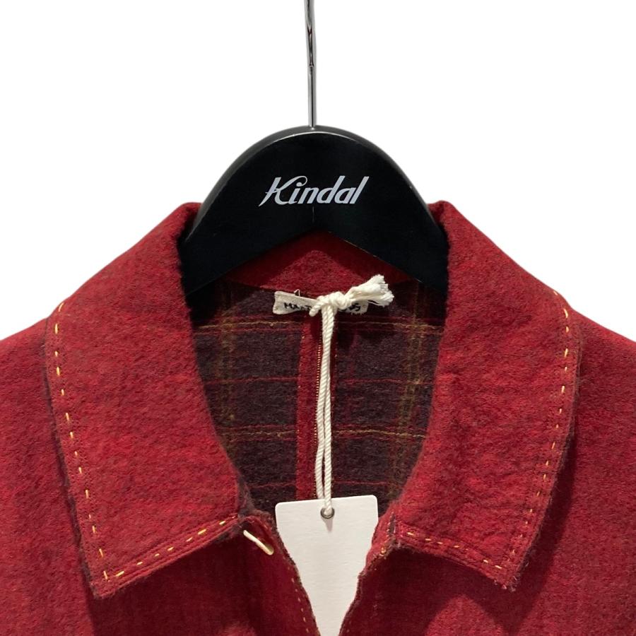 （※値下げしました）マッキントッシュ／レッド／カバーオール／新品 マーティー マーティーアンドサンズ MAATEE＆SONS GUPTA WOOL W FACE