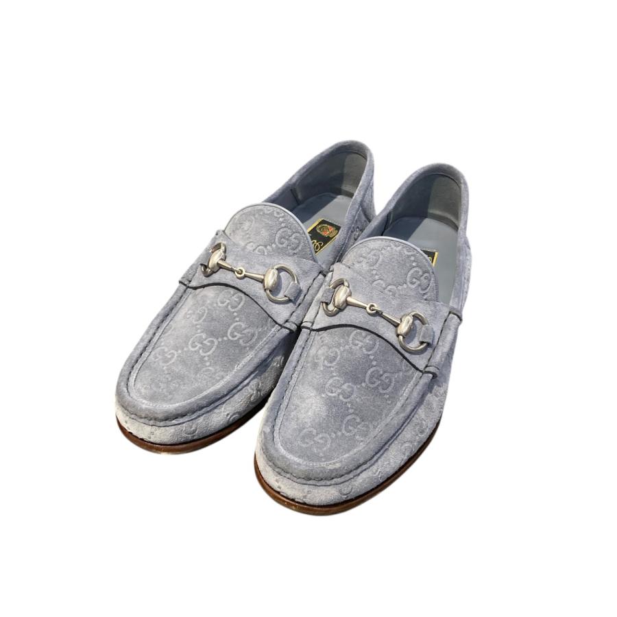 GUCCI ホースビット ローファー GUCCI（グッチ） ホースビットGG総柄ローファー 816185 ブルー サイズ