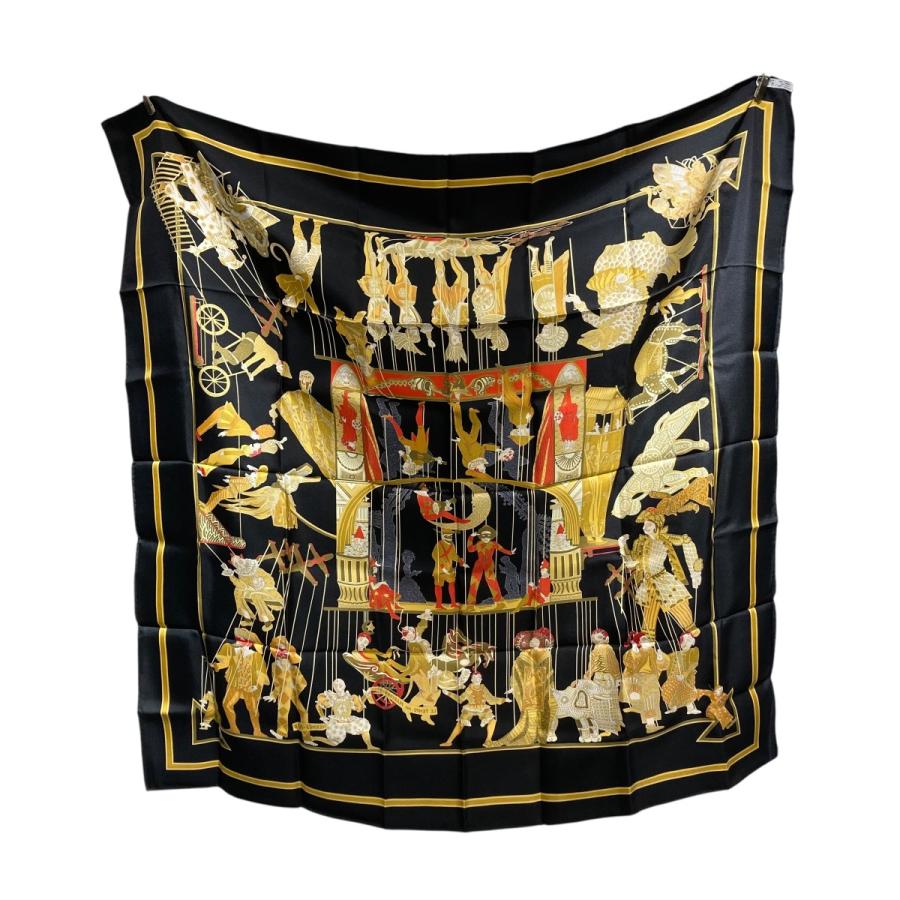 ⭐*︎様 【美品】エルメス　カレ90 スカーフ　マリオネットの時間 HERMES（エルメス） カレ90 LE TEMPS des MARIONNETTES マリオネットの