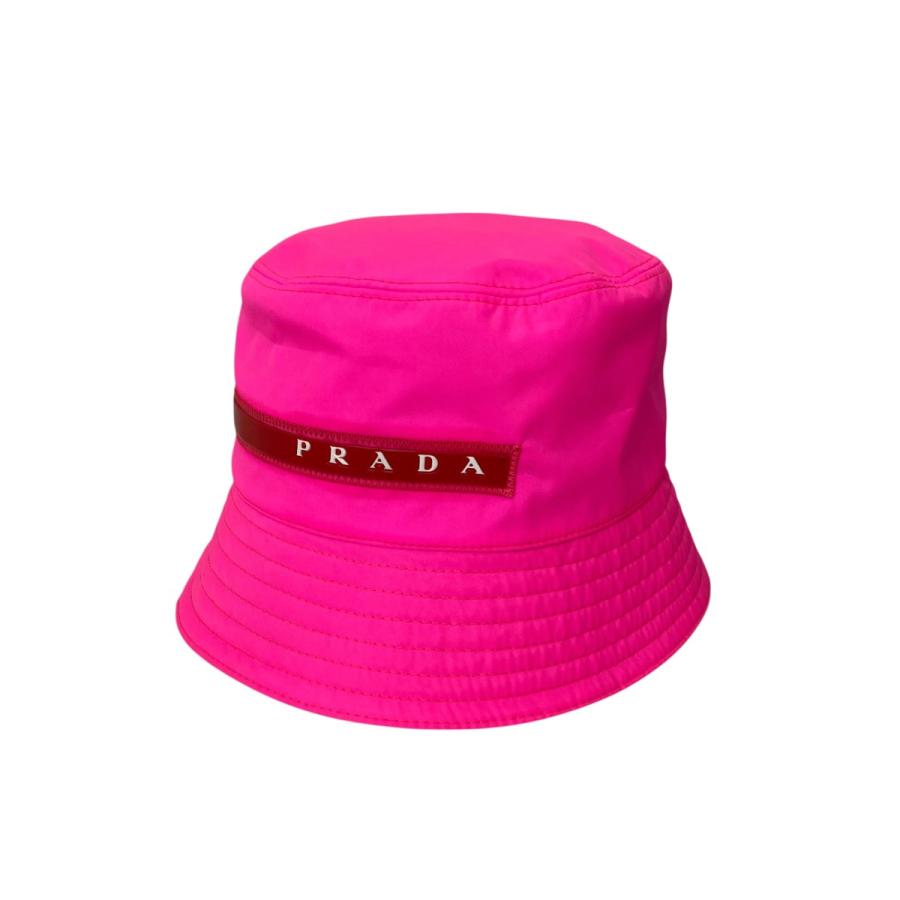 PRADA（プラダ） リネアロッサテクニカルファブリック バケットハット 