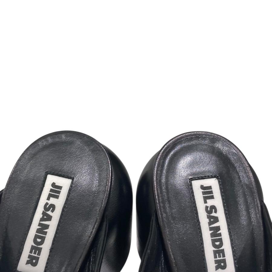 JIL SANDER ブラックレザーサボサンダル 36 【公式通販】