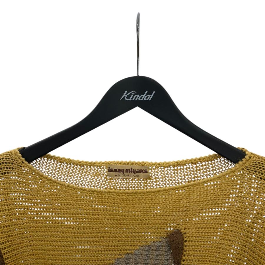 美品 ISSEY MIYAKE イッセイミヤケ 70's メランジ ニット セーター クルーネック ウール オールスタイルタグ ヴィンテージ ブラウン レディース 古着 中古 USED ISSEY MIYAKE（イッセイミヤケ） ISSEY MIYAKE 70S ALL STYLEタグ