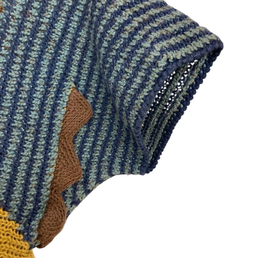 70's ISSEY MIYAKE イッセイミヤケ ドット フリンジ ニット セーター カットソー オールスタイルタグ ヴィンテージ レディース 古着 中古 USED イッセイミヤケISSEY MIYAKE ドットフリンジ打ち込みデザインニット