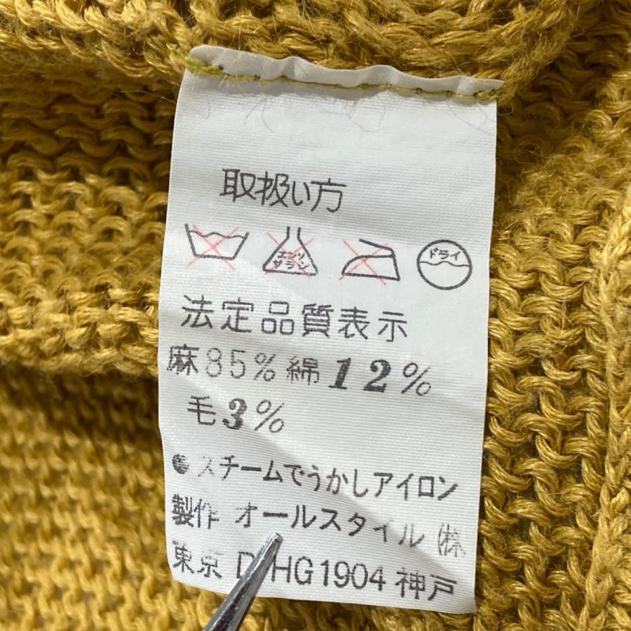 イッセイミヤケ ニット 麻 リネン アイボリー 半袖 オールスタイルタグ 70~81s ISSEY MIYAKE Linen Knit 