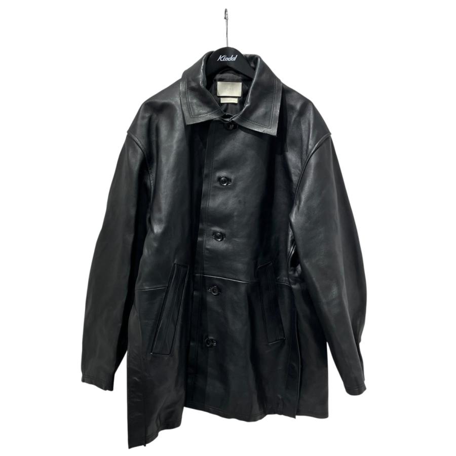YOAK（ヨーク） YOKE Cut-Off Leather Car Coat(BLACK) レザーコート