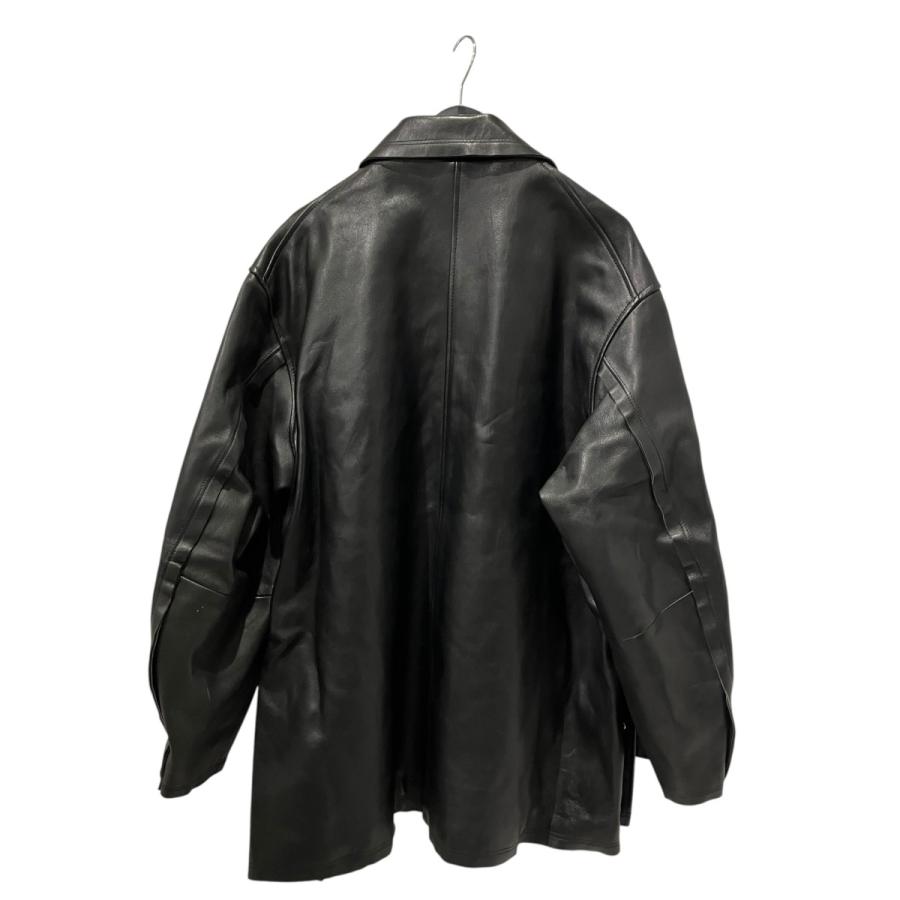 YOAK（ヨーク） YOKE Cut-Off Leather Car Coat(BLACK) レザーコート