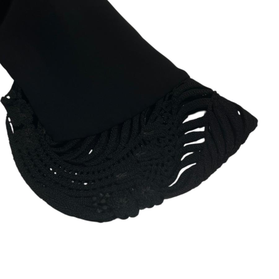 マメクロゴウチ mame kurogouchi 25SS Embroidered Cuffs A-Line Dress 長袖ワンピース MM25SS-の画像