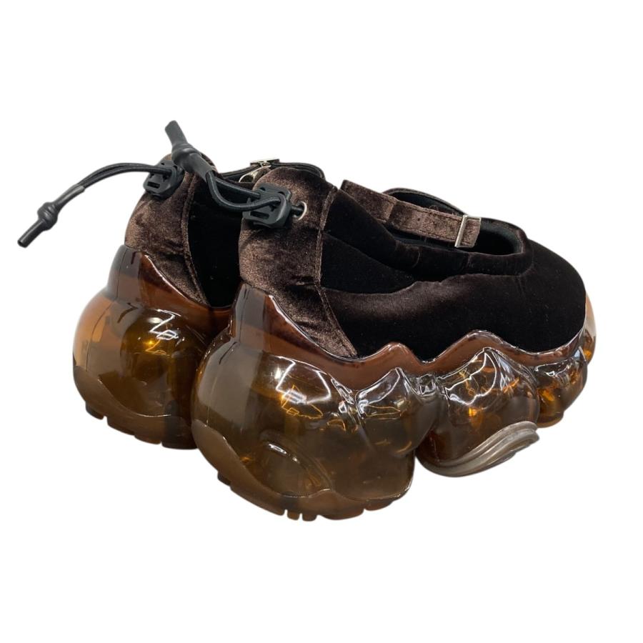 グラウンズ grounds MOOPIE PUMPS ベロア ストラップ スニーカー メリージェーン ブラウン サイズ：23cm_1