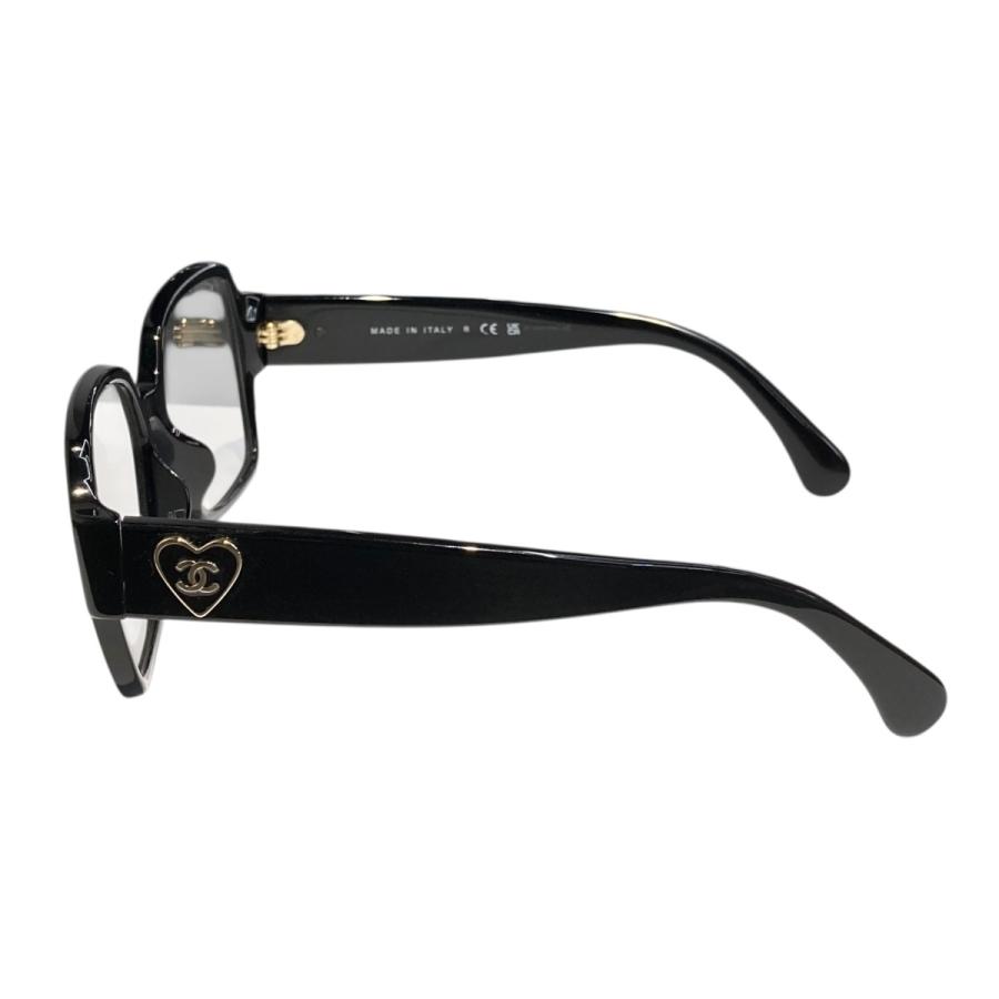 シャネル CHANEL スクエア シェイプ ブルーライトカット グラス 眼鏡 3438-S-A ブラック サイズ：54□17の画像