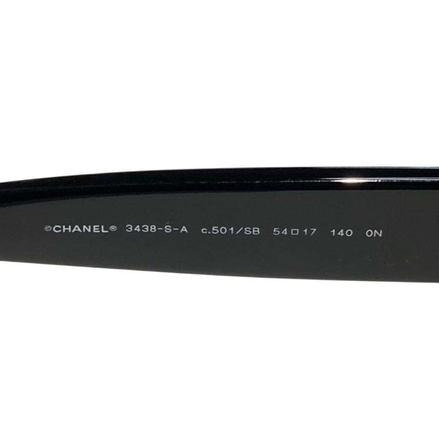 シャネル CHANEL スクエア シェイプ ブルーライトカット グラス 眼鏡 3438-S-A ブラック サイズ：54□17の画像