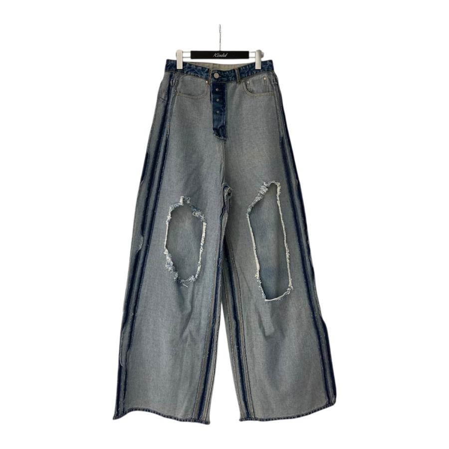 値下げ】VETEMENTS INSIDE OUT BIG SHAPE DESTROYED JEANS インサイド