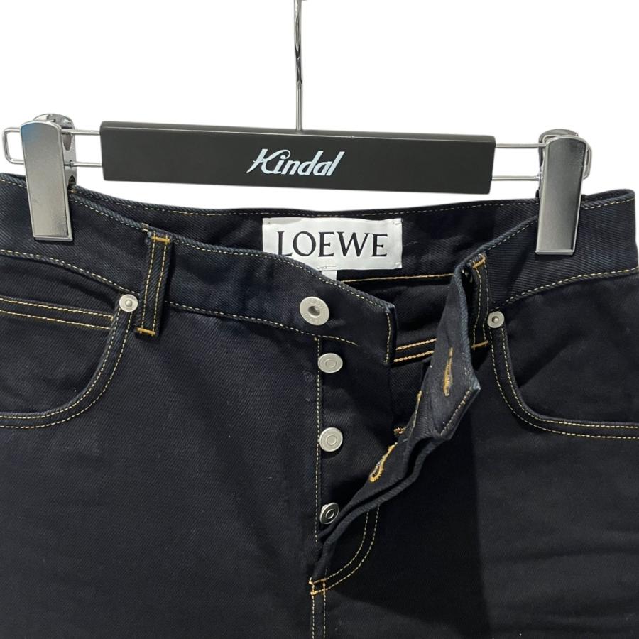 ロエべ LOEWE デニム パンツ ポケットアナグラムレザー ブラック 32 LOEWE（ロエベ） 【値下げ】LOEWE アナグラムレザーポケット