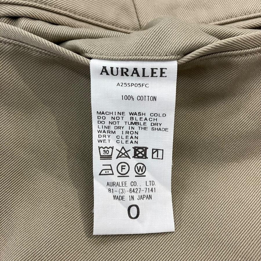 オーラリー AURALEE A25SP05FC WASHED FINX CHINO ONE-TUCK PANTS チノパン カーキ サイズ：0の画像