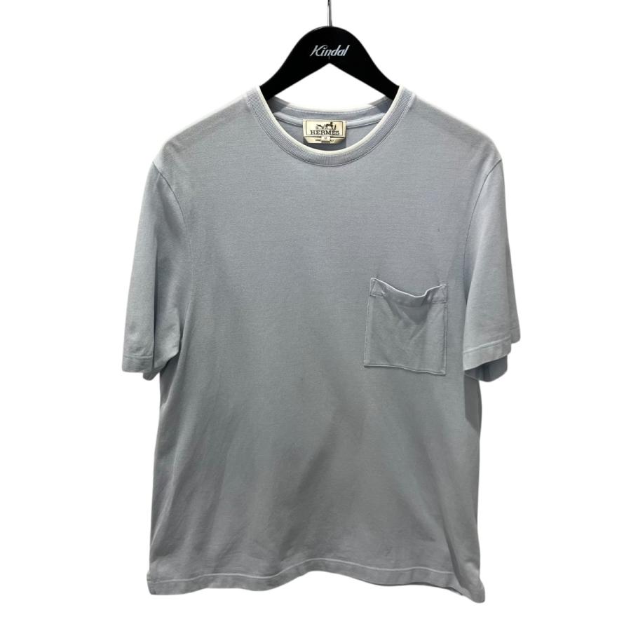 HERMES（エルメス） サイドステッチポケットTシャツ サックスブルー