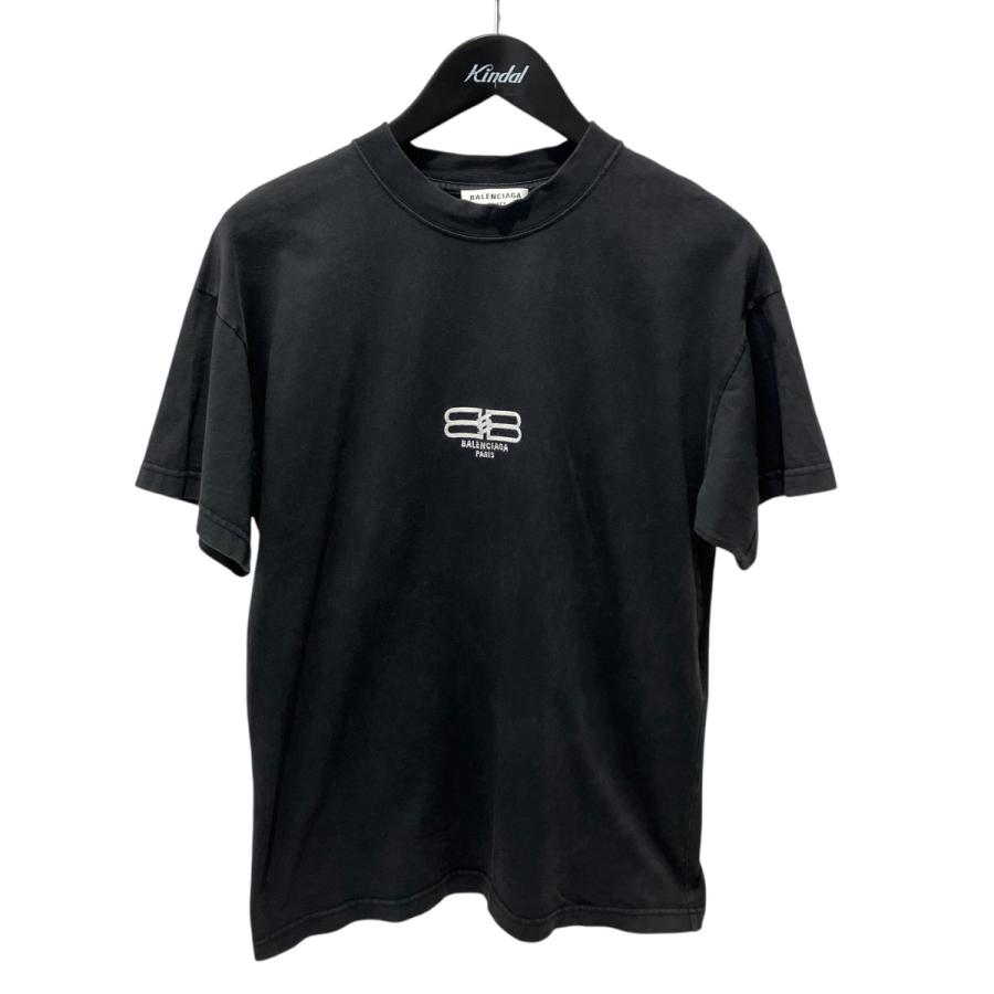 BALENCIAGA（バレンシアガ） ロゴ刺繍 Tシャツ 612965 ブラック サイズ 