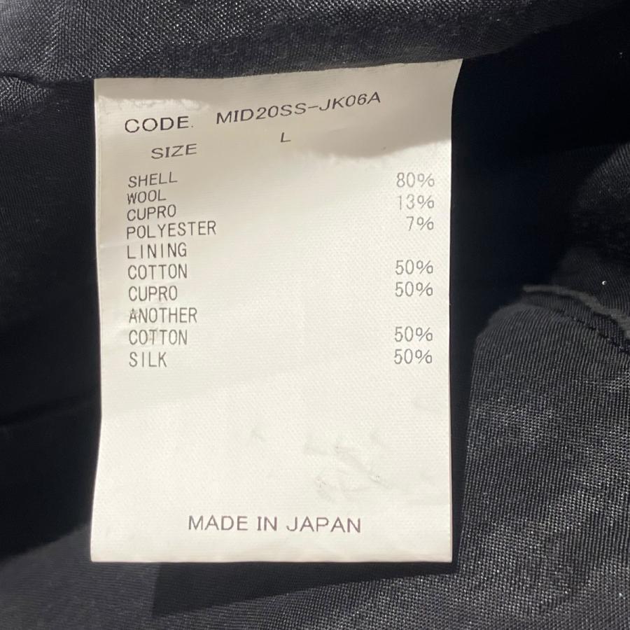 ミドリカワ Midorikawa MID20SS-JK06A single breathted jacket テーラードジャケット ブラック サイズ：の画像