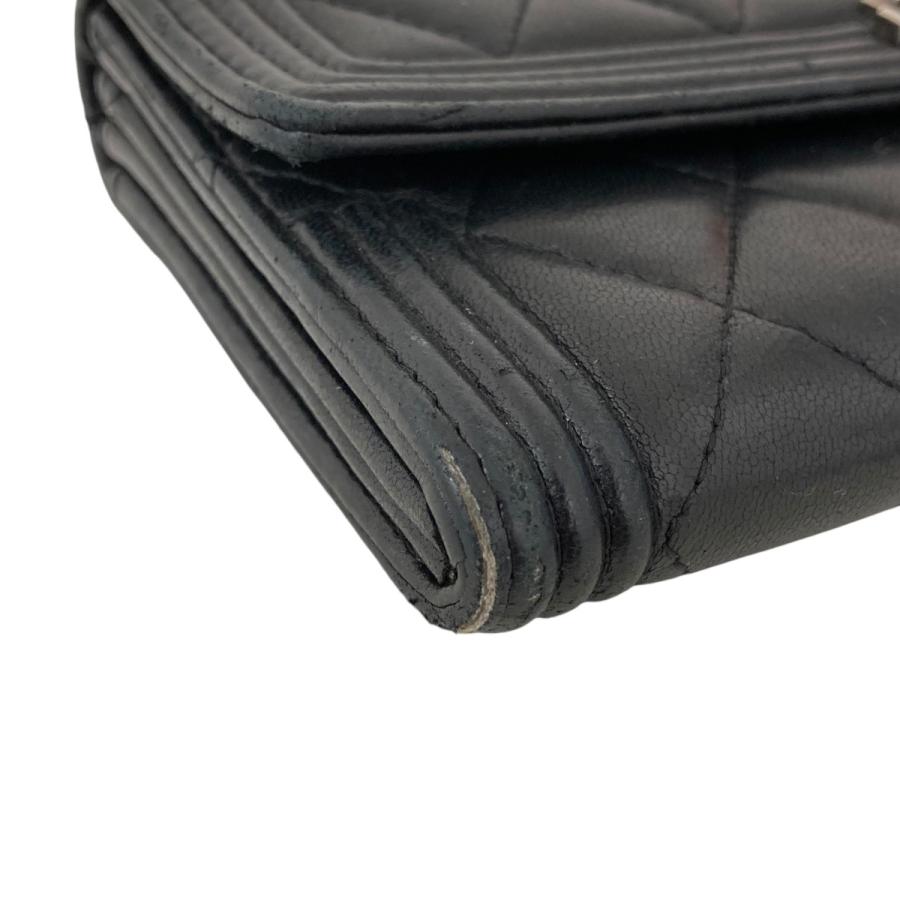 CHANEL（シャネル） ボーイシャネル ロングフラップ ラムスキン 長財布
