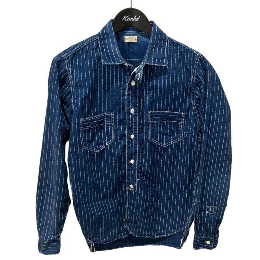 BALL PARK 長袖シャツ INDIO 34 サイズ38リアルマッコイズ リアルマッコイズ THE REAL McCOY'S 長袖シャツ ネイビー×ホワイト