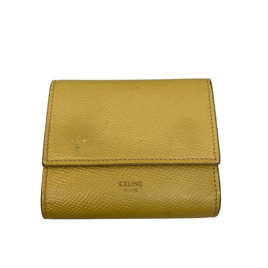CELINE セリーヌ スモール・トリフォールド ミニ財布 ベージュ イエロー CELINE（セリーヌ） スモール トリフォールド・ウォレット 財布