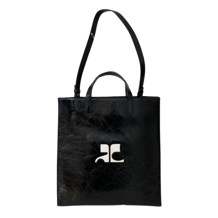 【美品】courreges クレージュ フォーマル ハンドバッグ 2way courreges（クレージュ） レザー 2WAYショルダーバッグ ブラック