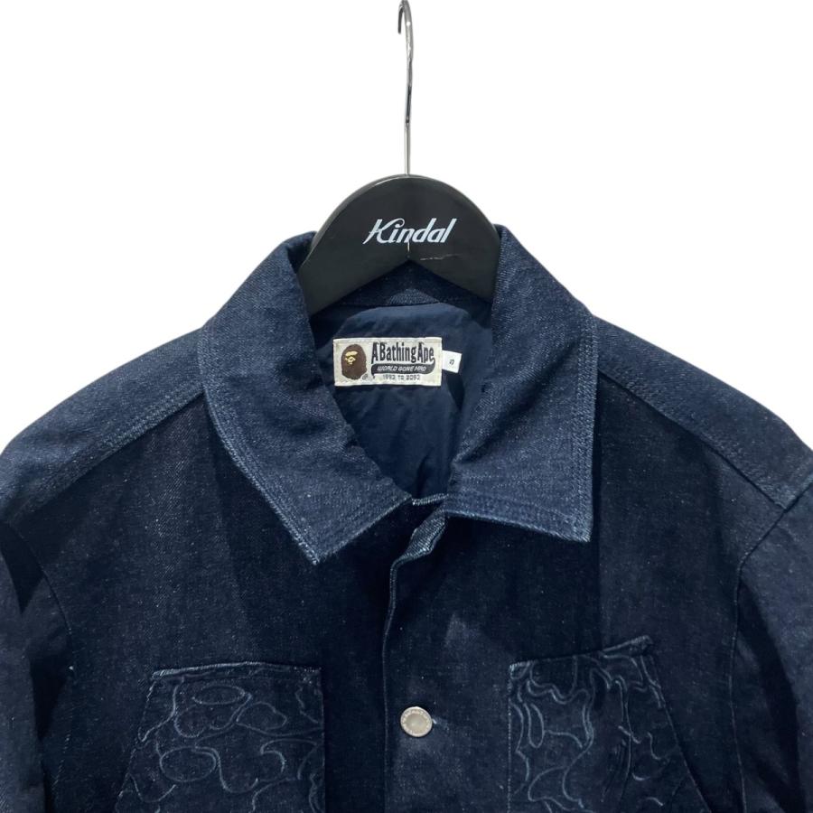 アベイシングエイプ A BATHING APE 23SS デニムジャケット 0ZXJKM140052L インディゴ サイズ：Sの画像