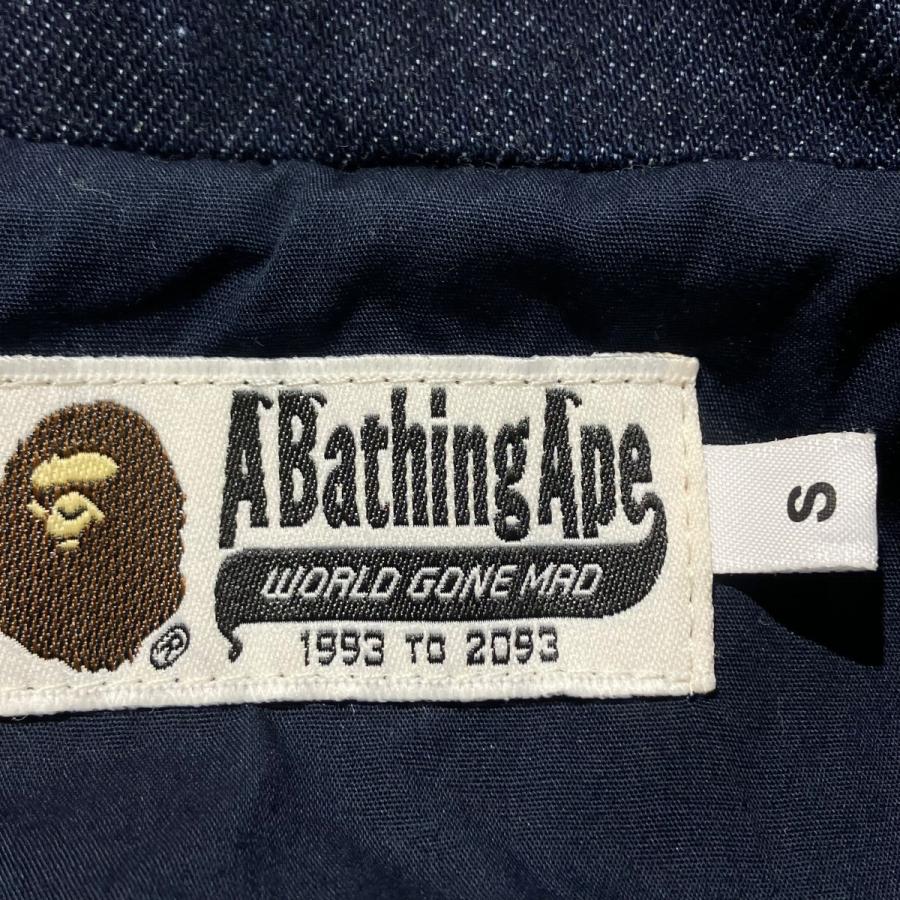 アベイシングエイプ A BATHING APE 23SS デニムジャケット 0ZXJKM140052L インディゴ サイズ：Sの画像