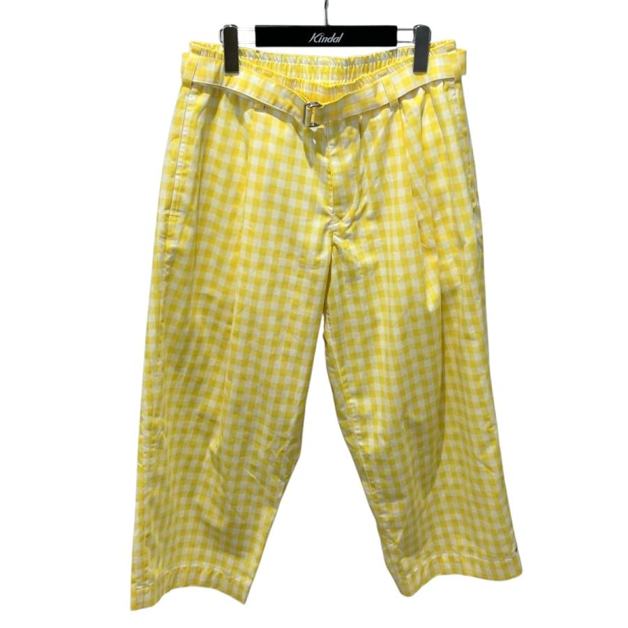 TST ティーエスティーエス TSTS GINGHAM BELTED PANTS タックパンツ