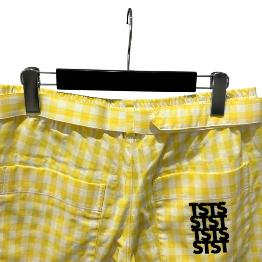 TSTS ティーエスティーエス GINGHAM BELTED PANTS ギンガム ベルテッド パンツ チェック柄 グレー/ホワイト 24SMM0303 TST ティーエスティーエス TSTS GINGHAM BELTED PANTS タックパンツ