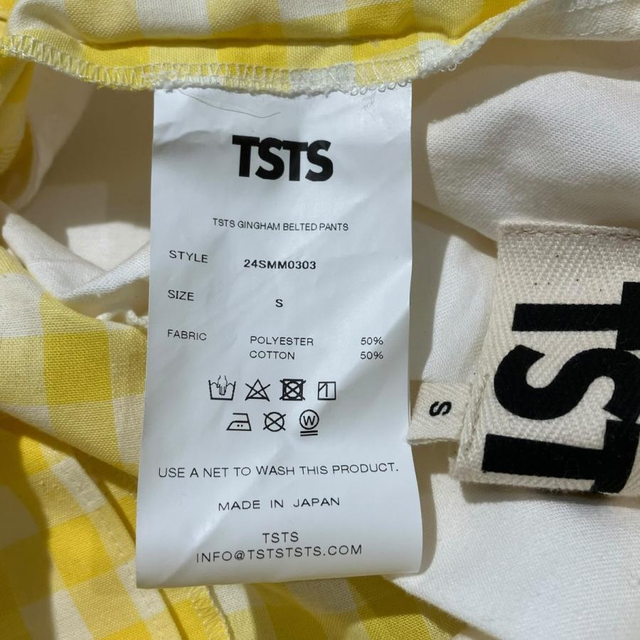 TST ティーエスティーエス TSTS GINGHAM BELTED PANTS タックパンツ