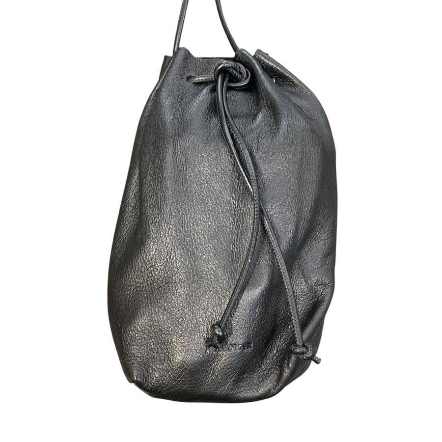 【再値下げ】JIL SANDER ブラック ドローストリングバッグ　巾着 JIL SANDER（ジルサンダー） ドローストリング巾着バッグ ブラック