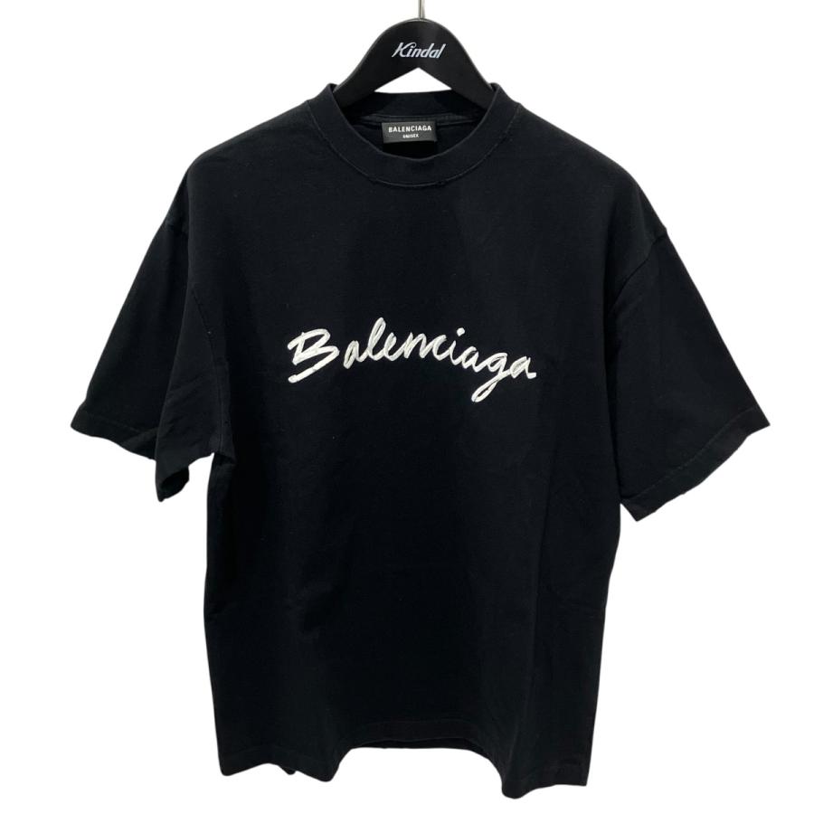 BALENCIAGA（バレンシアガ） シグネチャーロゴプリント 半袖Tシャツ 
