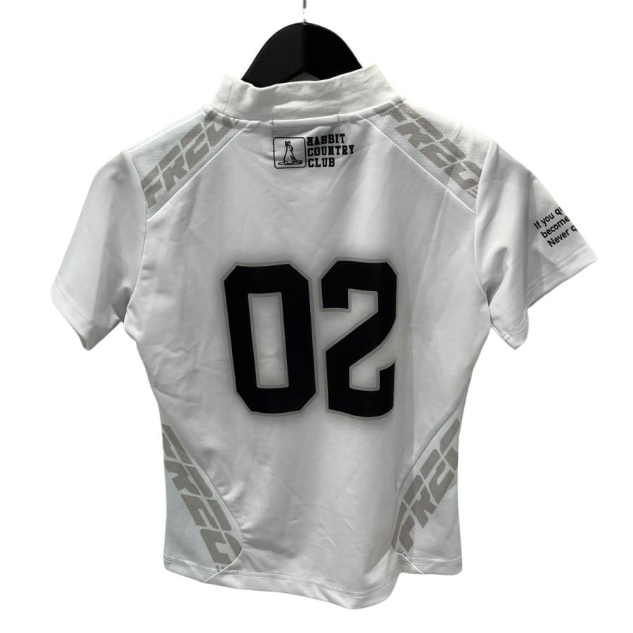 FR2 GOLF サイズXL ストライプ　モックネックシャツ　ホワイト FR2 エフアールツーゴルフ FR2 GOLF モックネック半袖カットソー