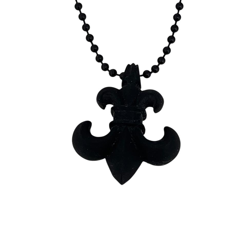 最新作 Chrome Hearts ネックレス フレア ラバー 黒 CHROME HEARTS（クロムハーツ） CHROME HEARTS BSフレアネックレス