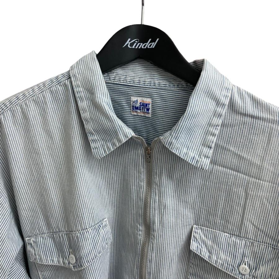 セントマイケル SAINT MICHAEL  26SS  HICKORY SHIRT STRIPE SM-MK8-0000-041 ヒッコリーストライププルオーバー長袖シャツ メンズ L セントマイケル SAINT MICHAEL 26SS HICKORY SHIRT STRIPE 長袖シャツ