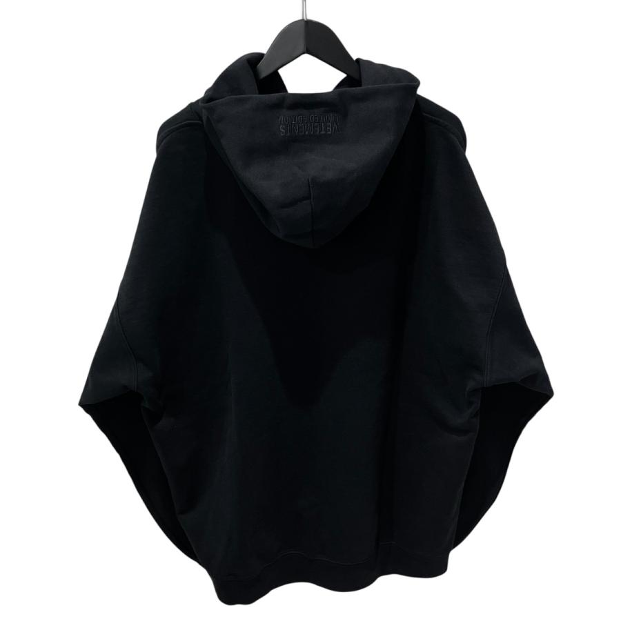 Vetement パーカー　フーディー　ブラック　黒 値下げ】VETEMENTS Black hoodie with logo embroidery フーディー