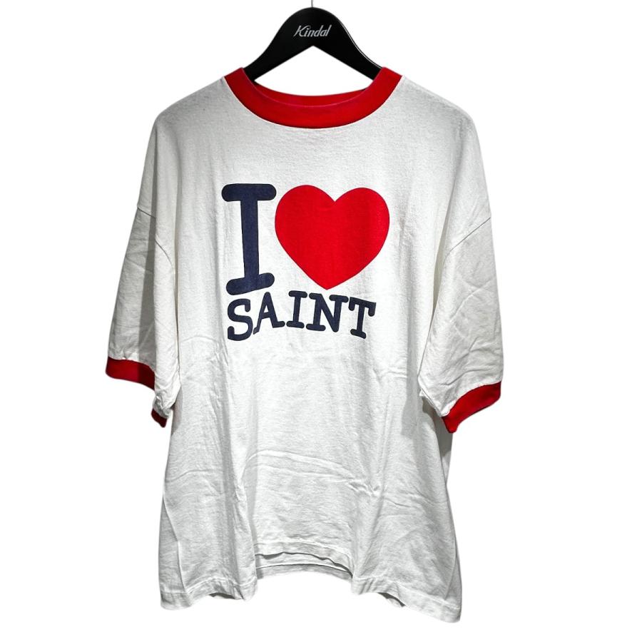 SAINT MICHAEL（セントマイケル） 26SS I LOVE SAINT_SS T-SHIRT 綿100％ XL SM-MK8-0000-018 半袖シャツ ホワイト×レッド セントマイケル SAINT MICHAEL 26SS I LOVE S／S T-SHIRT 半袖Tシャツ