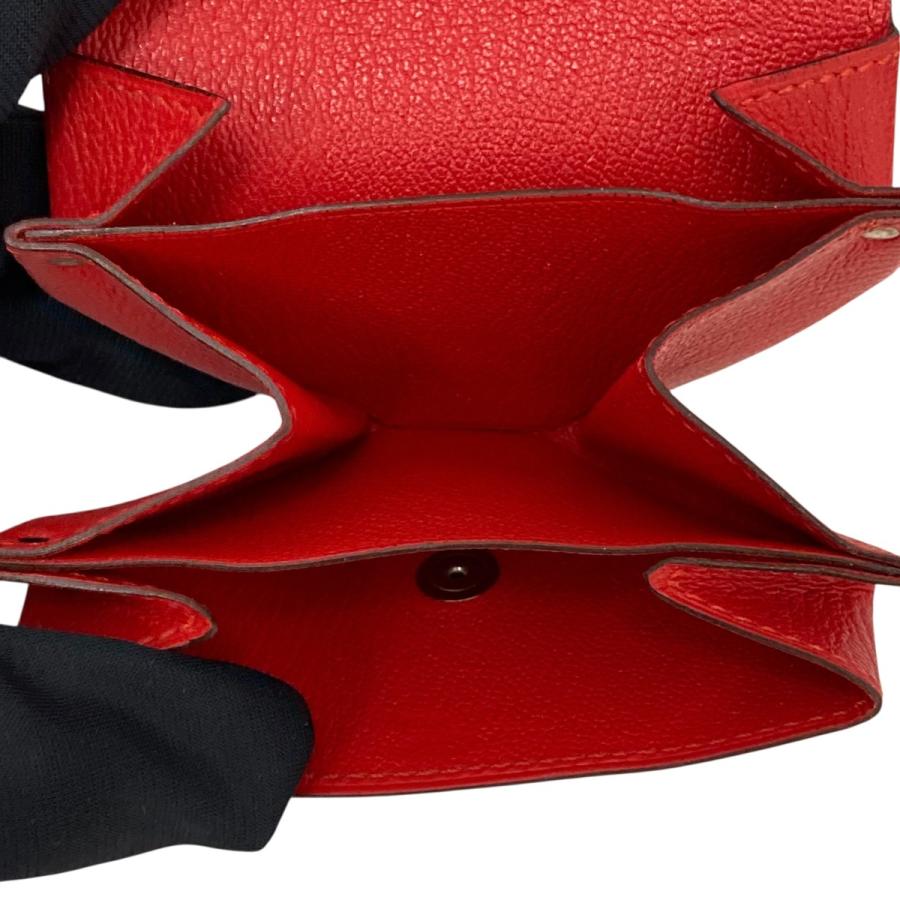 エルメス】ルヴァンキャトル ケース 赤 レザー HERMES（エルメス） ルヴァンキャトル コインケース レッド