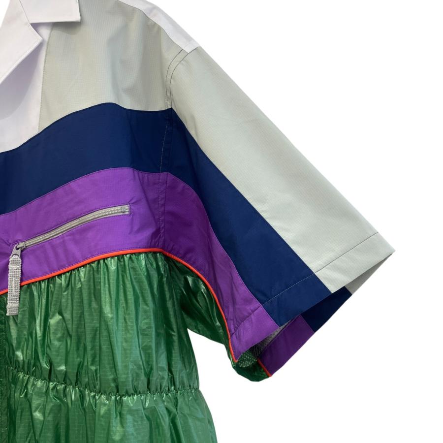 【美品】kolor 半袖 シャツ ナイロン マルチカラー Color（カラー） KOLOR ナイロンシャーリングシャツ 半袖シャツ 24SCM