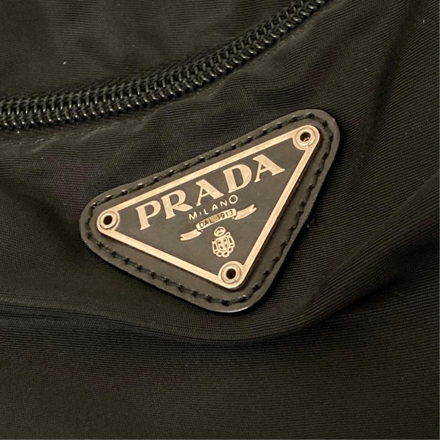 PRADA（プラダ） ロゴプレート トートバッグ B4656 ブラック
